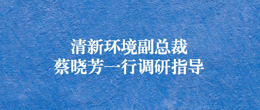 清新环境副总裁蔡晓芳一行莅临天晟源环保调研指导